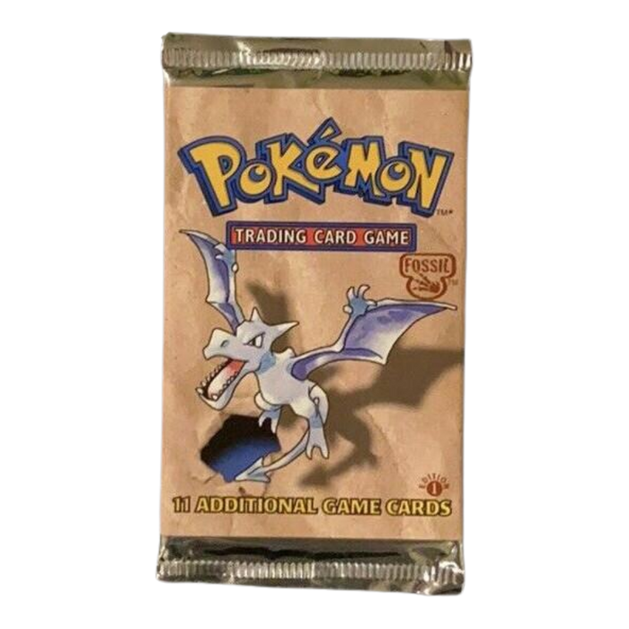 Pokemon Fossil Set 1st Edition Booster Pack (Unweighed) (Aerodactyl Artwork)﹒