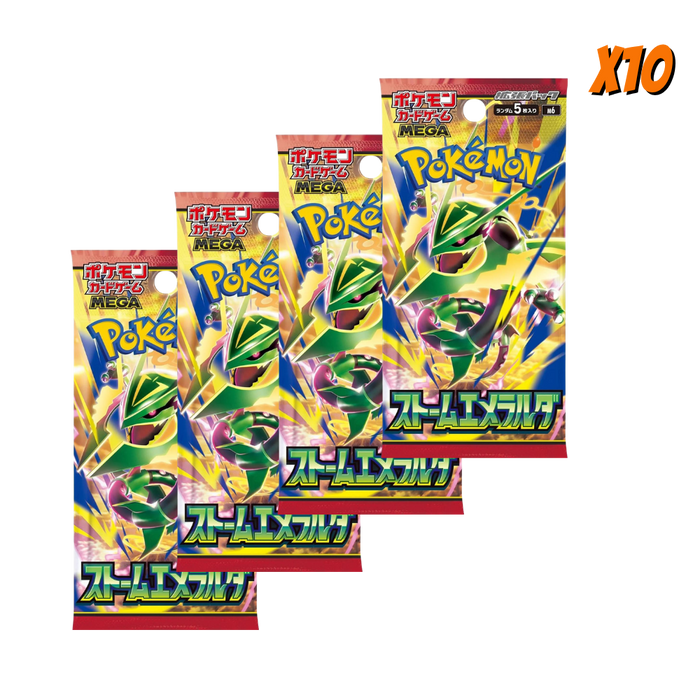 Pokemon Storm Emeralda Booster Pack Bundle (10 Packs)