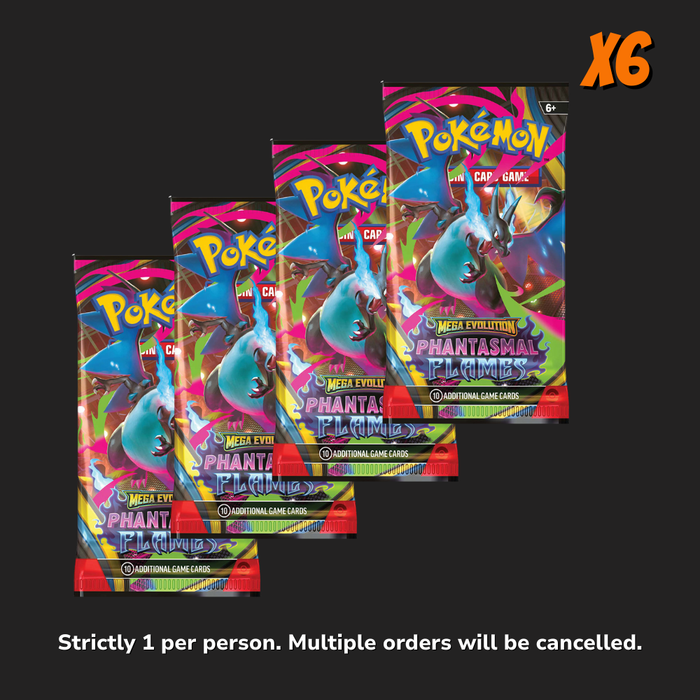 Pokemon Phantasmal Flames Booster Pack Bundle (6 Packs)