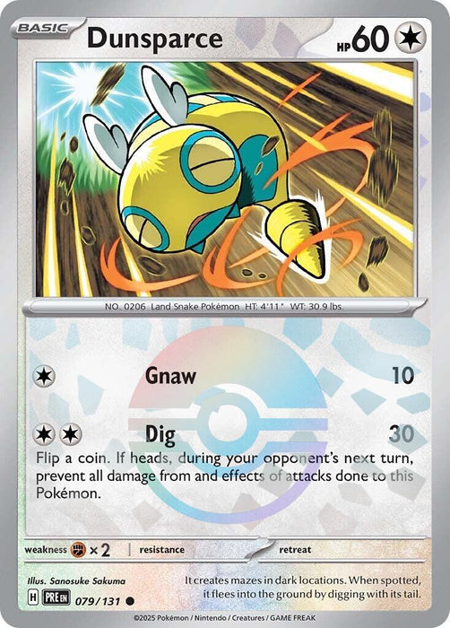 Dunsparce (Poke Ball Pattern) [PRE - 079/131] - EternaCards