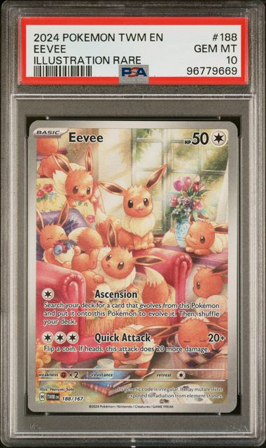 Graded Pokemon Card - Eevee 188/167 - PSA 10 - EternaCards