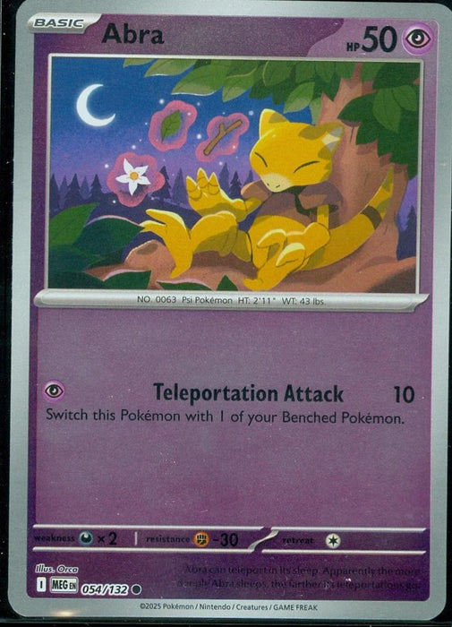 Pokemon Abra 054/132 ME01: Mega Evolution Normal - Eterna Cards