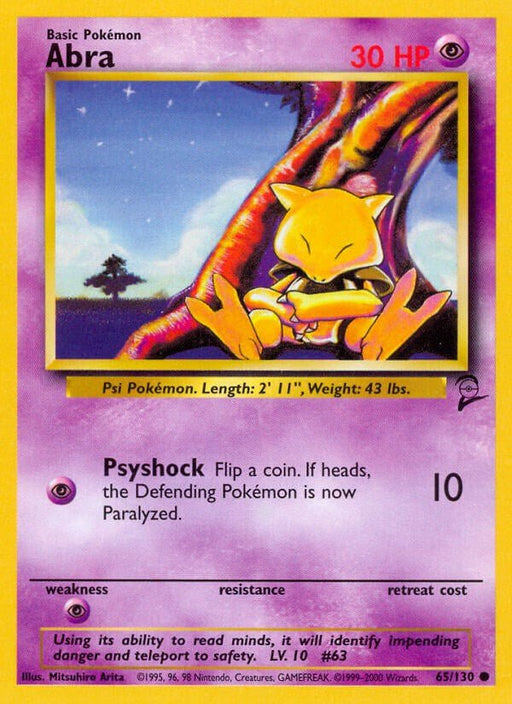 Pokemon Abra 065/130 Base Set 2 Normal - Eterna Cards