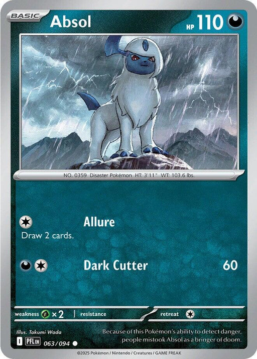 Pokemon Absol 063/094 ME02: Phantasmal Flames Reverse Holo - EternaCards