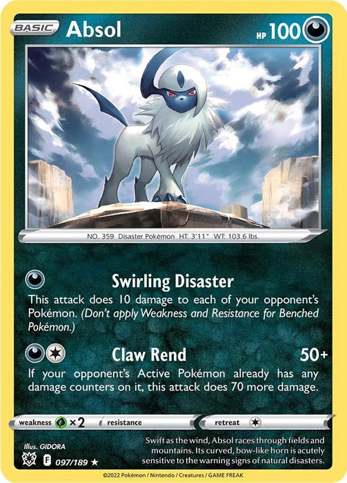 Pokemon Absol 097/189 SWSH10: Astral Radiance Reverse Holo - EternaCards