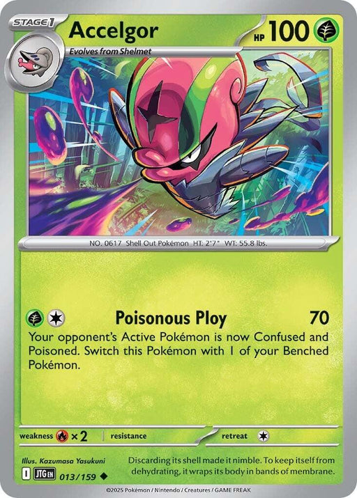 Pokemon Accelgor 013/159 SV09: Journey Together Reverse Holo - Eterna Cards