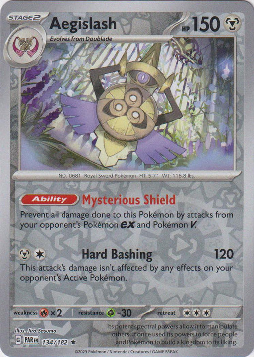 Pokemon Aegislash - 134/182 SV04: Paradox Rift Holo - Eterna Cards