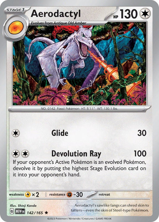 Pokemon Aerodactyl 142/165 SV: Scarlet & Violet 151 Holo - EternaCards