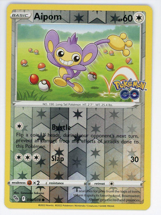Pokemon Aipom 056/078 Pokemon GO Normal - Eterna Cards