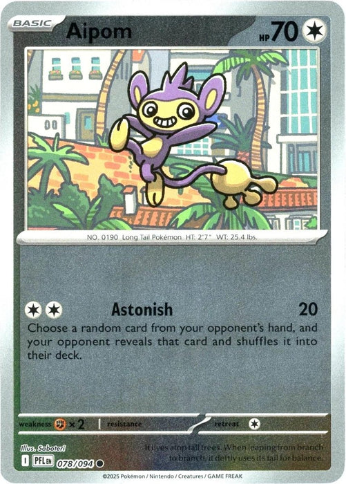 Pokemon Aipom 078/094 ME02: Phantasmal Flames Normal - Eterna Cards
