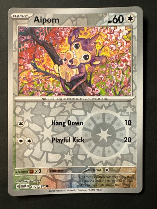 Pokemon Aipom 137/167 SV06: Twilight Masquerade Normal - Eterna Cards
