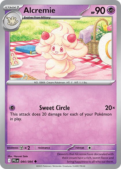 Pokemon Alcremie 044/094 ME02: Phantasmal Flames Reverse Holo - EternaCards