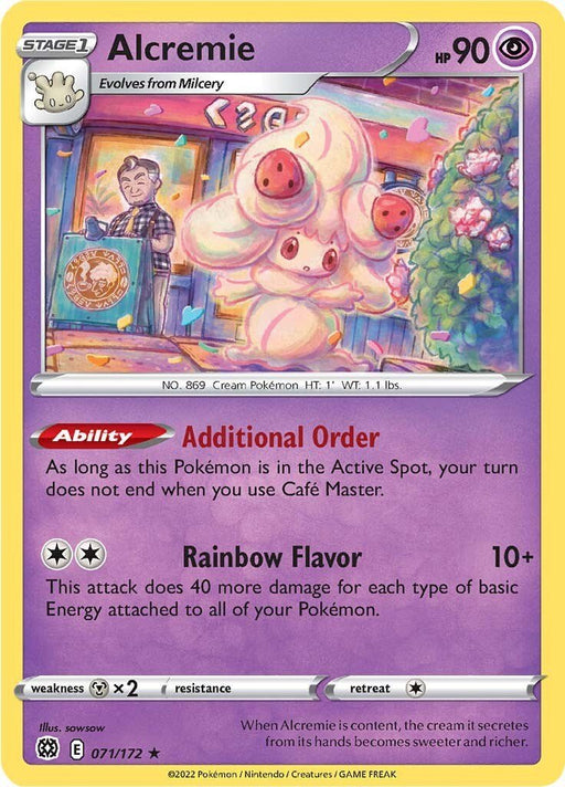 Pokemon Alcremie 071/172 SWSH09: Brilliant Stars Reverse Holo - EternaCards