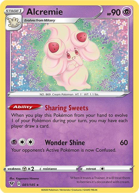 Pokemon Alcremie 081/185 SWSH04: Vivid Voltage Reverse Holo - EternaCards
