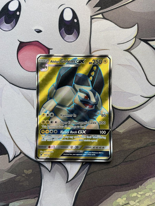 Pokemon - Alolan Golem GX 102/111 - Crimson Invasion - Full Art - EternaCards