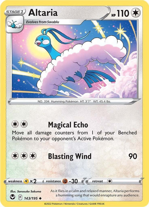 Pokemon Altaria 143/195 SWSH12: Silver Tempest Reverse Holo - EternaCards