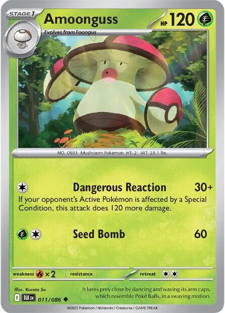 Pokemon Amoonguss 011/086 SV: Black Bolt Reverse Holo - EternaCards
