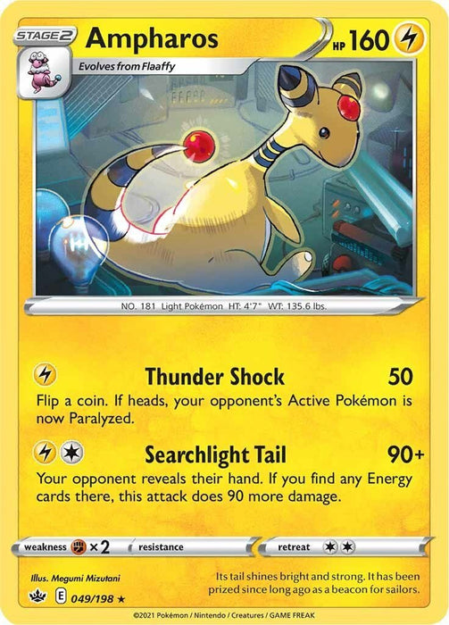 Pokemon Ampharos 049/198 SWSH06: Chilling Reign Reverse Holo - EternaCards