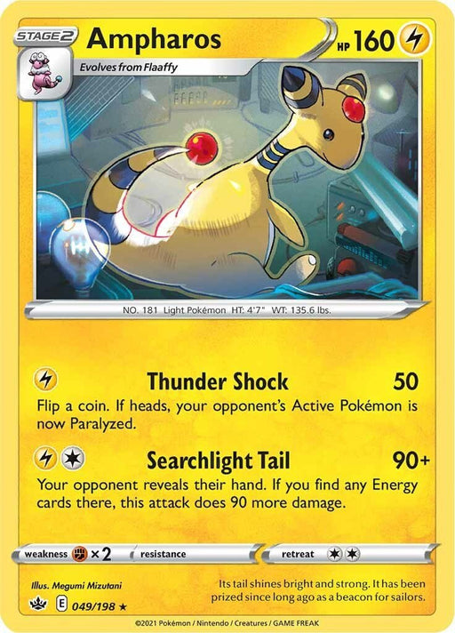 Pokemon Ampharos 049/198 SWSH06: Chilling Reign Reverse Holo - EternaCards