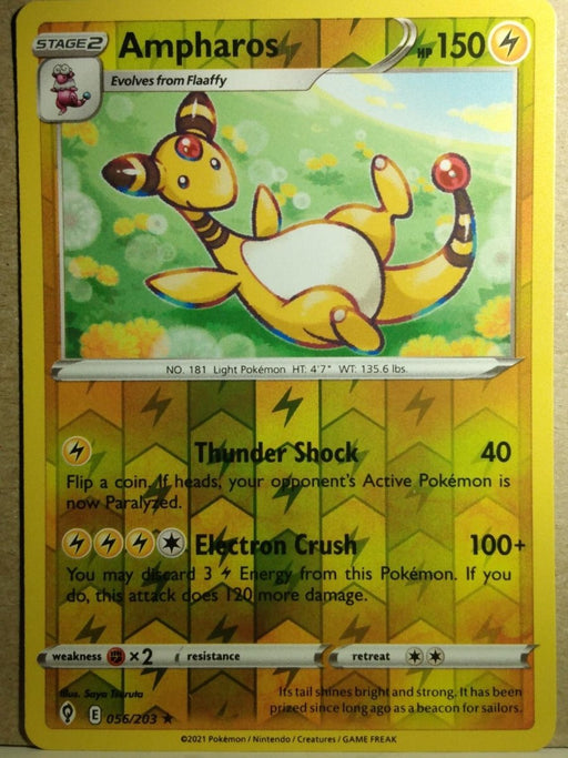 Pokemon Ampharos 056/203 SWSH07: Evolving Skies Normal - Eterna Cards