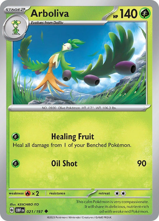 Pokemon Arboliva 021/197 SV03: Obsidian Flames Normal - EternaCards