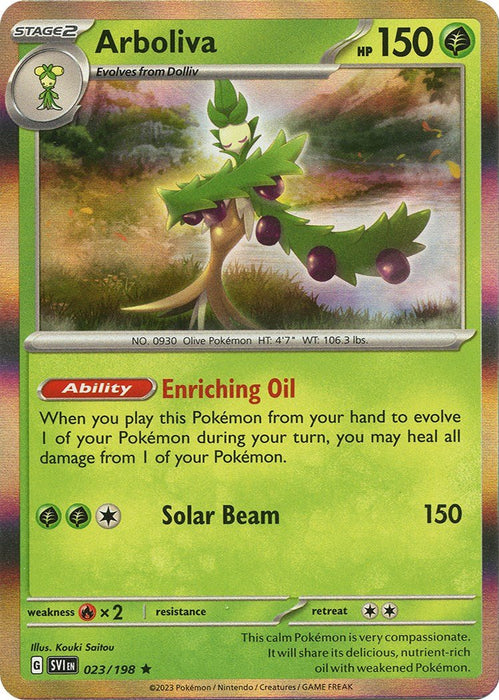 Pokemon Arboliva 023/198 SV01: Scarlet & Violet Base Set Reverse Holo - EternaCards