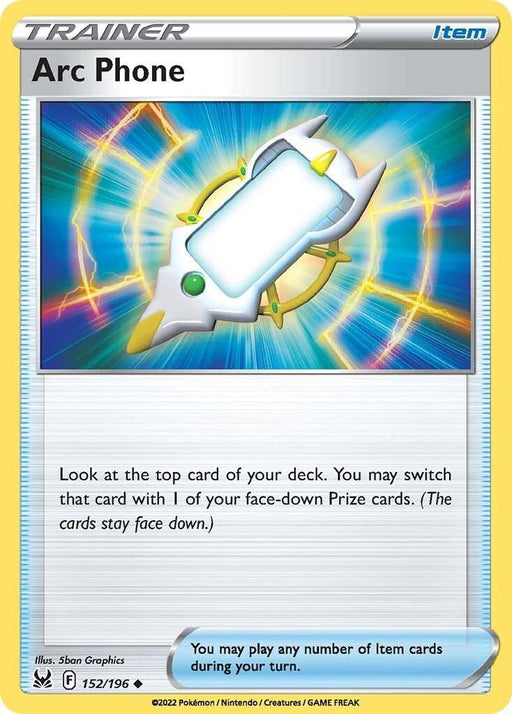 Pokemon Arc Phone 152/196 SWSH11: Lost Origin Reverse Holo - EternaCards