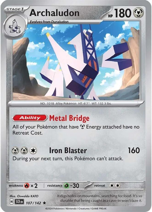 Pokemon Archaludon - 107/142 107/142 SV07: Stellar Crown Holo - EternaCards