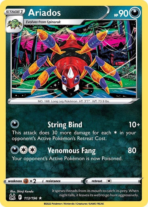 Pokemon Ariados 113/196 SWSH11: Lost Origin Normal - Eterna Cards