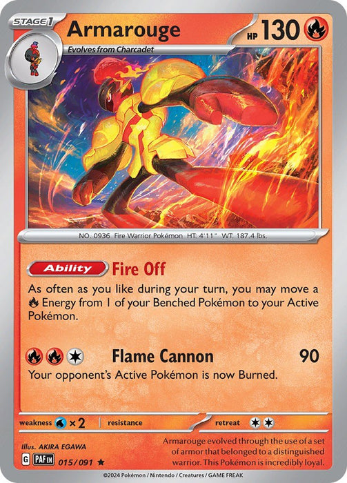 Pokemon Armarouge - 015/091 015/091 SV: Paldean Fates Holo - EternaCards