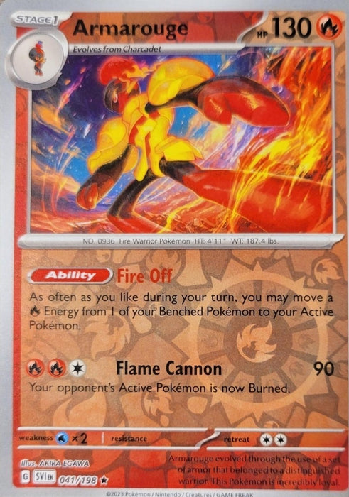 Pokemon Armarouge - 041/198 SV01: Scarlet & Violet Base Set Holo - Eterna Cards