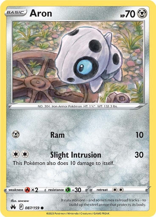 Pokemon Aron 087/159 SWSH: Crown Zenith Reverse Holo - EternaCards
