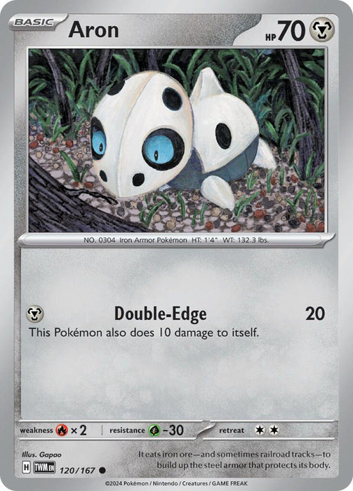 Pokemon Aron 120/167 SV06: Twilight Masquerade Reverse Holo - EternaCards