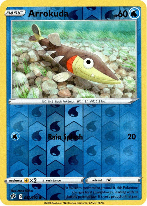 Pokemon Arrokuda 052/192 SWSH02: Rebel Clash Normal - Eterna Cards
