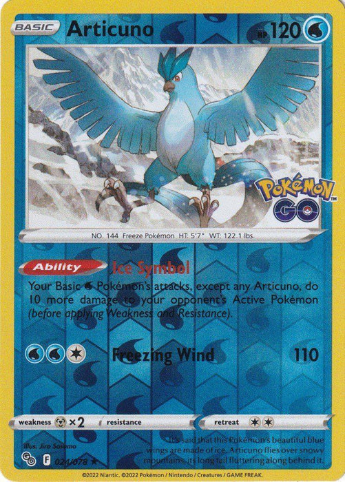 Pokemon Articuno 024/078 Pokemon GO Holo - Eterna Cards