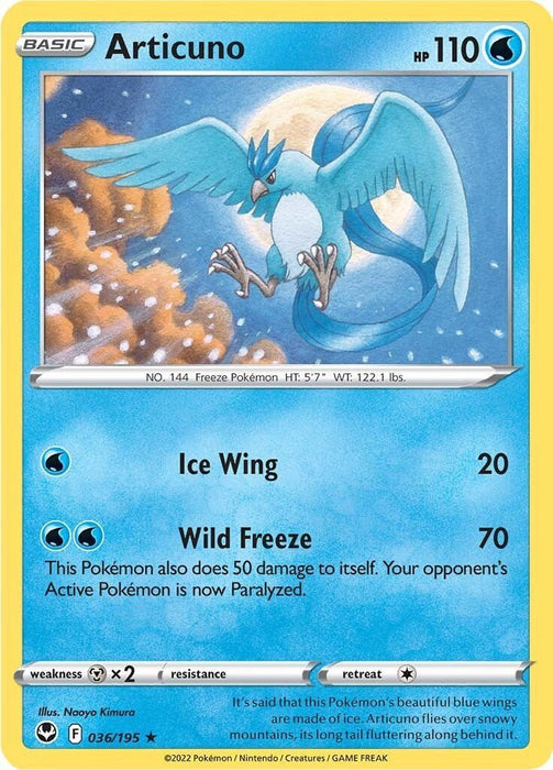Pokemon Articuno 036/195 SWSH12: Silver Tempest Holo - EternaCards