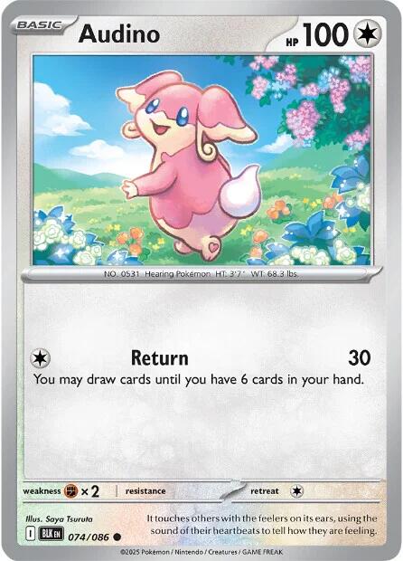 Pokemon Audino - 074/086 074/086 SV: Black Bolt Reverse Holofoil - EternaCards