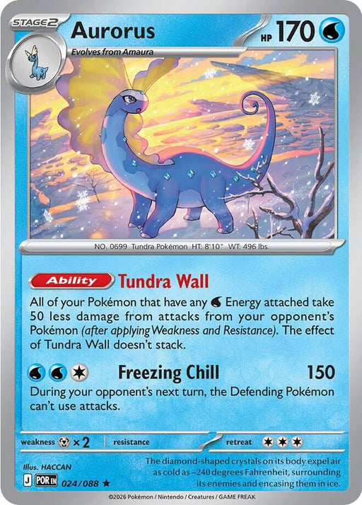 Pokemon Aurorus - 024/088 024/088 ME03: Perfect Order Reverse Holofoil - EternaCards