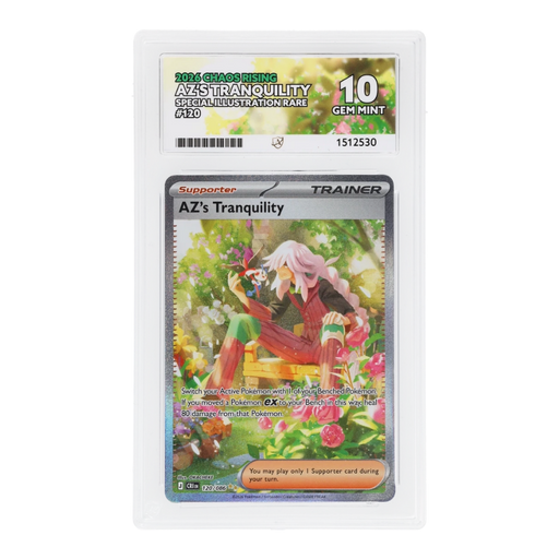 Pokemon AZ's Tranquility 120/086 ACE 10 Gem Mint Chaos Rising SIR - Eterna Cards