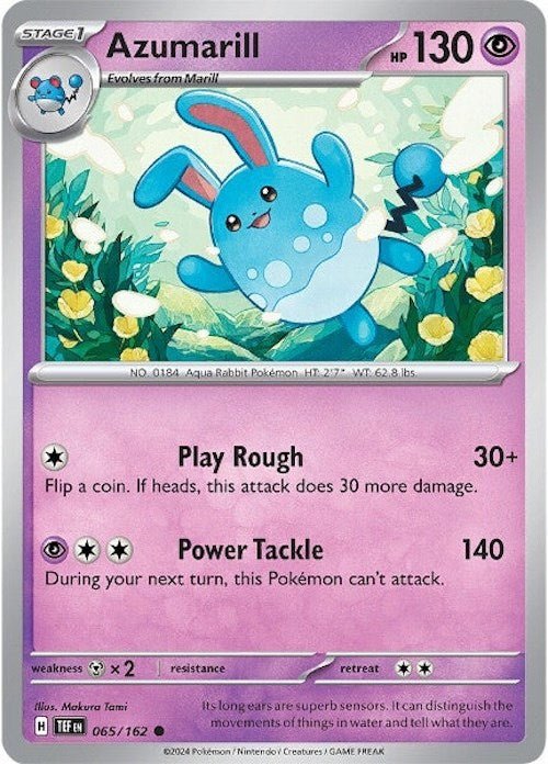 Pokemon Azumarill 065/162 SV05: Temporal Forces Normal - EternaCards