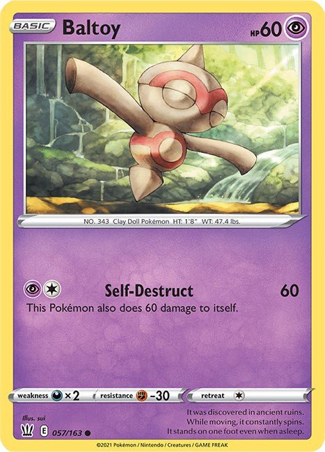 Pokemon Baltoy 057/163 SWSH05: Battle Styles Normal - EternaCards