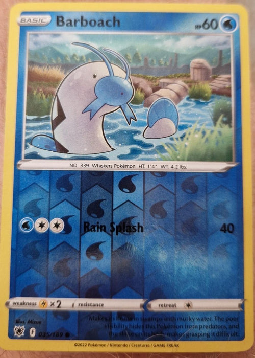 Pokemon Barboach 035/189 SWSH10: Astral Radiance Normal - Eterna Cards