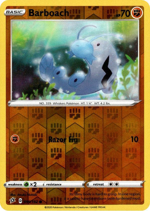 Pokemon Barboach 099/192 SWSH02: Rebel Clash Normal - Eterna Cards