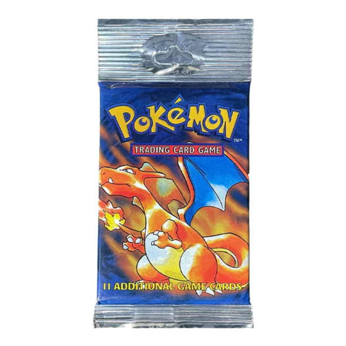 Pokemon Base Set Long Crimp Booster Pack (Unweighed) (Charizard Artwork)﹒ - EternaCards