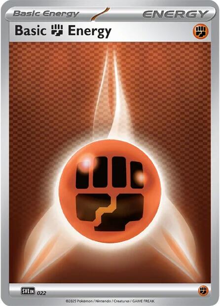 Pokemon Basic Fighting Energy - 022 022 SVE: Scarlet & Violet Energies Reverse Holo - EternaCards
