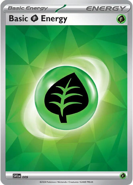 Pokemon Basic Grass Energy - 009 009 SVE: Scarlet & Violet Energies Holo - EternaCards