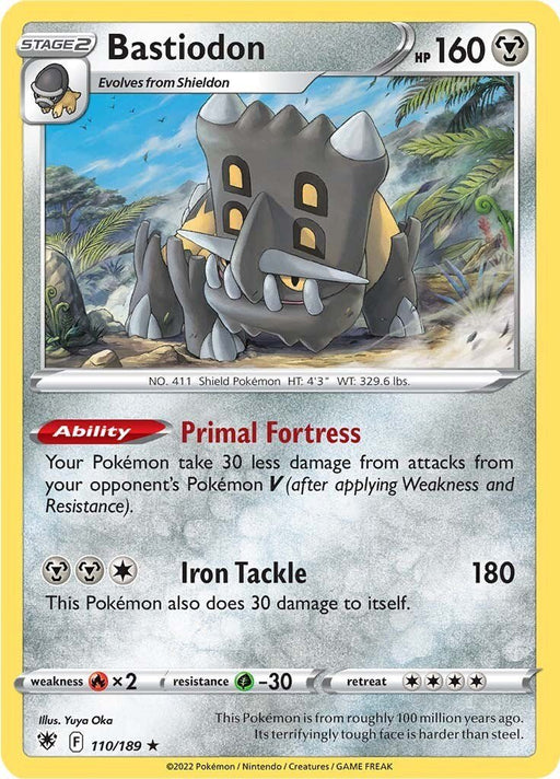 Pokemon Bastiodon 110/189 SWSH10: Astral Radiance Reverse Holo - EternaCards
