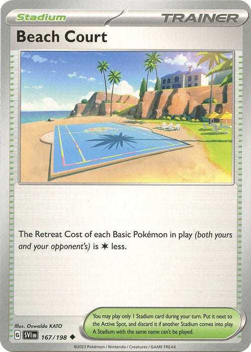 Pokemon Beach Court 167/198 SV01: Scarlet & Violet Base Set Reverse Holo - EternaCards
