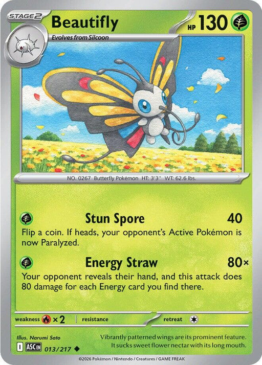 Pokemon Beautifly - 013/217 ME: Ascended Heroes Normal - EternaCards
