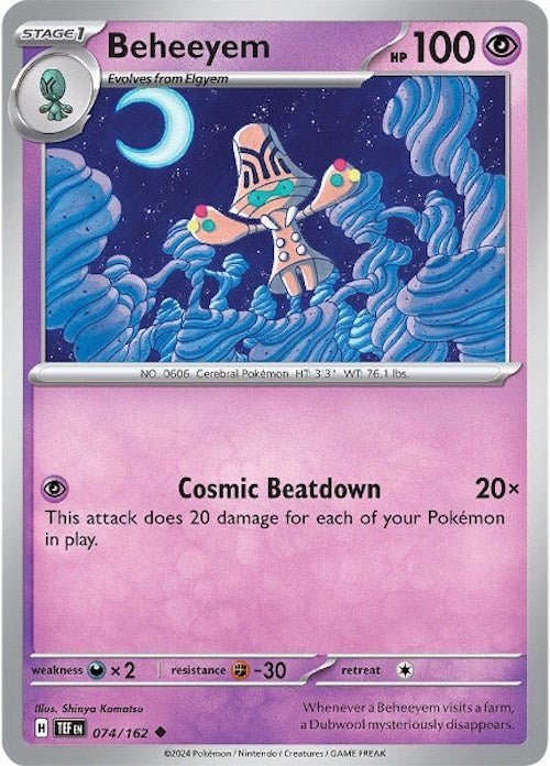 Pokemon Beheeyem 074/162 SV05: Temporal Forces Normal - EternaCards